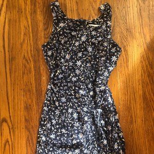 Blue floral mini dress